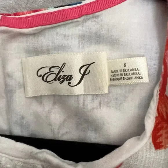 Eliza J women Sleeveless Dress Floral Shift Size 8 Knee Length - Picture 7 of 12